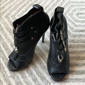 Tabitha Simmons Eva Black Open Toe Booties Size 37